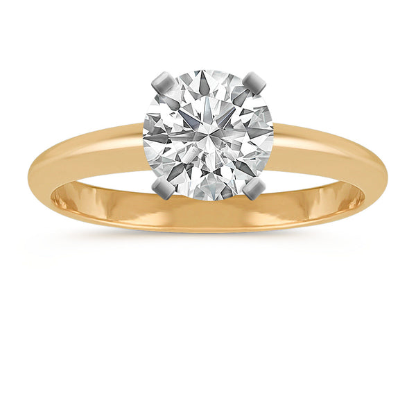 Classic Engagement Ring in 18k Yellow Gold