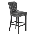 Charlotte Leather Stool - Espresso