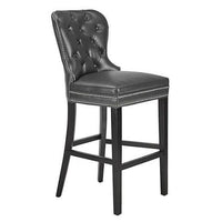 Charlotte Leather Stool - Espresso