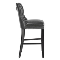 Charlotte Leather Stool - Espresso