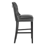Charlotte Leather Stool - Espresso