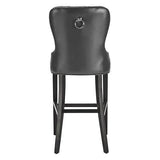 Charlotte Leather Stool - Espresso