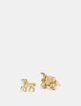 Horse And Carriage Stud Earrings
