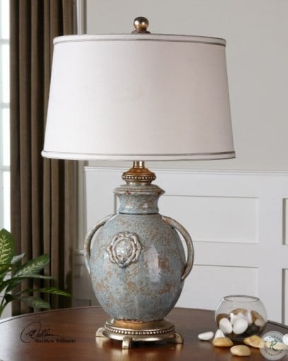 Cancello Blue Glaze Lamp ID: UTT-26483