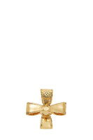 CHANEL GOLD 'CC' CROSS CLIP-ON EARRINGS