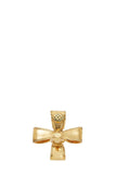 CHANEL GOLD 'CC' CROSS CLIP-ON EARRINGS