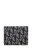 CHRISTIAN DIOR NAVY TROTTER CANVAS SADDLE WALLET