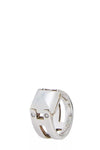 HERMÈS WHITE & SILVER MEDOR RING