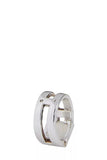 HERMÈS WHITE & SILVER MEDOR RING