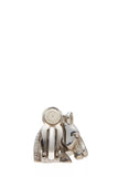 HERMÈS SILVER HORSEHEAD CLIP ON EARRINGS