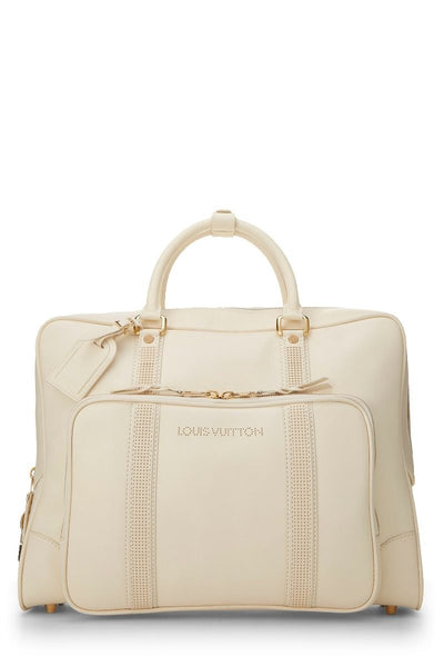 LOUIS VUITTON LIMITED EDITION CREAM UTAH 24 HOUR SUITCASE SKU QJBIYENAWB000