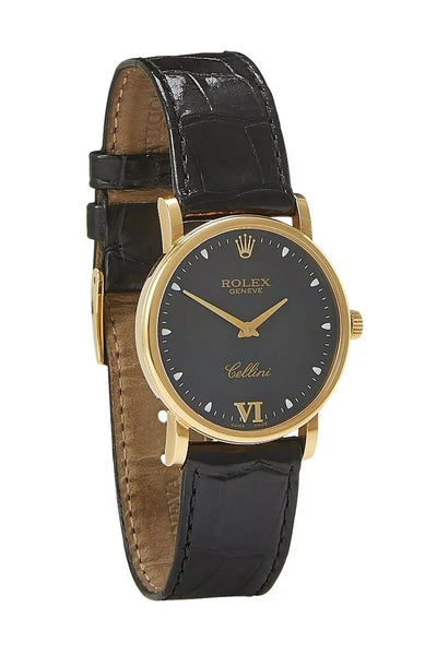 ROLEX CROCODILE & 18 CARAT GOLD CELLINI 30.0 MM