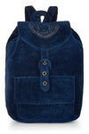 VERSACE NAVY TERRY CLOTH MEDUSA BACKPACK