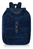 VERSACE NAVY TERRY CLOTH MEDUSA BACKPACK
