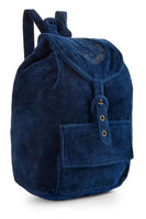 VERSACE NAVY TERRY CLOTH MEDUSA BACKPACK