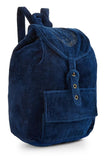 VERSACE NAVY TERRY CLOTH MEDUSA BACKPACK