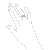 2CT Princess Cut Halo CZ Engagement Wedding Ring Set Sterling Silver