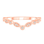 DIAMOND CONTOUR RING IN 10K ROSE GOLD
