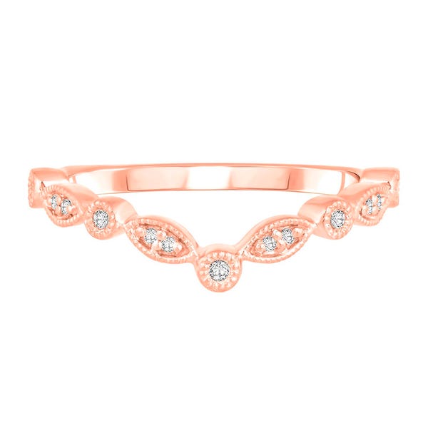 DIAMOND CONTOUR RING IN 10K ROSE GOLD