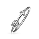 925 Sterling Silver Midi Knuckle Thin 1MM Band Cupids Love Arrow Ring
