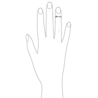 925 Sterling Silver Midi Knuckle Thin 1MM Band Cupids Love Arrow Ring