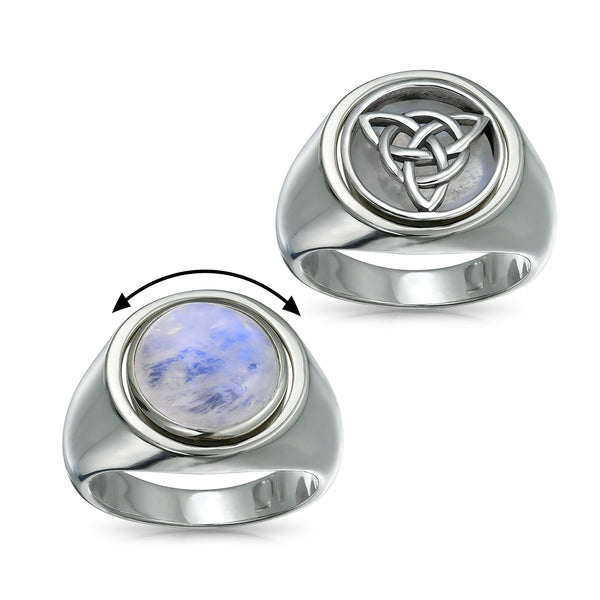 Celtic Trinity Knot Triquetra Ring Signet Ring 925 Sterling Silver