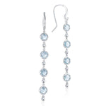 Rain Drop Earrings featuring Sky Blue Topaz