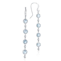 Rain Drop Earrings featuring Sky Blue Topaz