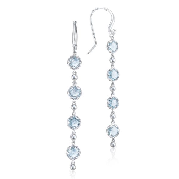Rain Drop Earrings featuring Sky Blue Topaz
