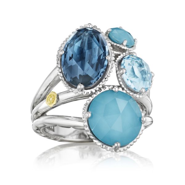 Precious Cluster Ring featuring Assorted Gemstones STYLE SR143050233
