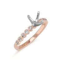 Vintage Diamond Engagement Ring in 14k Rose Gold