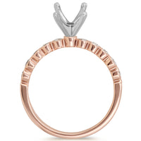 Vintage Diamond Engagement Ring in 14k Rose Gold