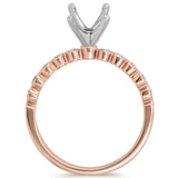 Vintage Diamond Engagement Ring in 14k Rose Gold