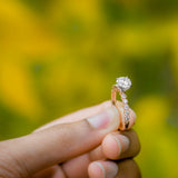 Vintage Diamond Engagement Ring in 14k Rose Gold