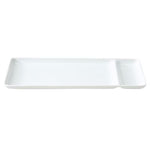 WHITE PORCELAIN MACKEREL PIKE PLATE W31 X L11 X H2.5CM
