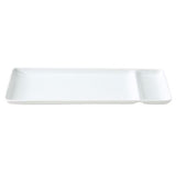 WHITE PORCELAIN MACKEREL PIKE PLATE W31 X L11 X H2.5CM