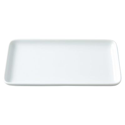 WHITE PORCELAIN RECTANGULAR DISH 22.4X12.2CM