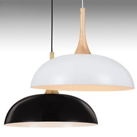 Wooden Dome Pendant - Black